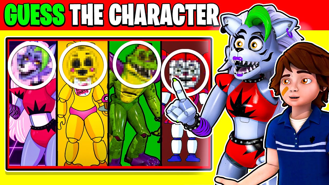 Guess the FNAF Character QUIZ with Roxanne Wolf and Gregory 